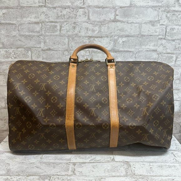 Louis Vuitton Keepall Bandoulière 55 Monogram Boston Travel Duffel Vintage - Picture 4 of 14